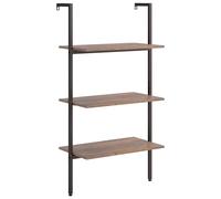 vidaXL 3-tier Leaning Shelf Black 64x35x120.5 cm, Black