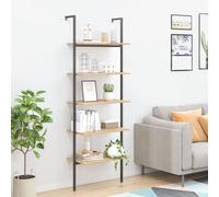 (dark brown, 64 x 35 x 185 cm) vidaXL Leaning Shelf Bookcase Bookshelf Shelving Unit Storage Rack Organiser