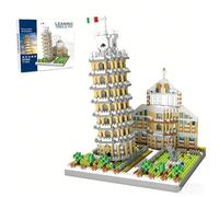 Leaning Tower of Pisa Building Blocks Set, Commemorative Architectural Model Building Kit, World Famous Landmark Model Set, Modular House Architectural for Gift Home Decoration
