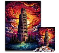 Leaning Tower of Pisa Italy 1000 Piece Jigsaw Puzzles for Adults Puzzles for Adults Perfect for Christmas Halloween Easter New Year 1000 PCS(38x26cm)