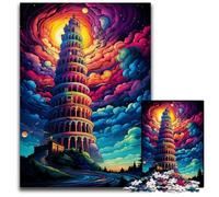 Leaning Tower of Pisa Italy 1000 Piece Jigsaw Puzzles for Adults Wooden Jigsaw Puzzles for Adults for Teenagers, Family Game Night, BrainChallenging Gift Idea 1000 PCS(75x50cm)