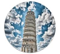 Leaning Tower of Pisa, Italy 1000 Pieces Jigsaw Puzzle for Adults And Kids Building Round Puzzle Impossible Hard Challenging for Adults Family Game Stress Reliever Expert Skill Level 1000pcs (67.5x67.