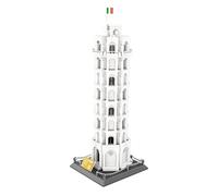 Leaning Tower of Pisa Italy Building Set, 1392PCS Famous Landmark Architecture Model, Collectible Display Architecture Bricks Kit, Creative Construction Kit, Idea Gifts for Teens & Adults(5214)