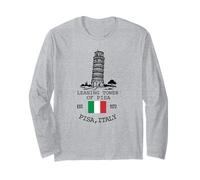 Leaning Tower of Pisa Italy Flag Italia Souvenir Travel Long Sleeve T-Shirt