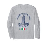 Leaning Tower of Pisa Italy Flag Italia Souvenir Travel Long Sleeve T-Shirt