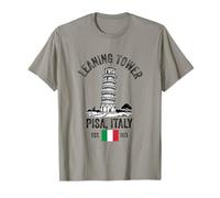 Leaning Tower of Pisa Italy Flag Italia Souvenir Travel T-Shirt
