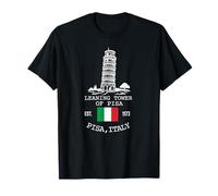 Leaning Tower of Pisa Italy Flag Italia Souvenir Travel T-Shirt