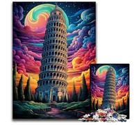 Leaning Tower of Pisa Italy Jigsaw Puzzles for Adults 1000 Piece Impossible Jigsaw Puzzles for Adults for Travel Lovers & Couples Challenging Toy 1000 PCS(38x26cm)