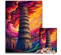 Leaning Tower of Pisa Italy Jigsaw Puzzles for Adults 1000 Piece Jigsaw Puzzles for Adults Home Decor Brain Teaser Game for Teenagers & Family Interaction 1000 PCS(75x50cm)