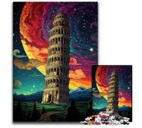 Leaning Tower of Pisa Italy Jigsaw Puzzles for Adults, 1000 Piece Paper Jigsaw Family Activity, Brain Teaser, Home Decor, 1000 PCS(38x26cm)