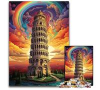 Leaning Tower of Pisa Italy Jigsaw Puzzles for Adults 1000 Piece Puzzles for Adults for Birthdays Holidays Best for Christmas 1000 PCS(38x26cm)