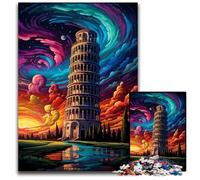 Leaning Tower of Pisa Italy Jigsaw Puzzles for Adults 1000 Piece Puzzles for Adults Interactive Family Game DIY Home Decor Brain Challenge Gift 1000 PCS(75x50cm)