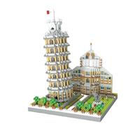 Leaning Tower of Pisa Micro Mini Building Blocks, 1700+ Pieces Famous Landmark Architecture Model Kit for Adults & Teens, STEM Educational Toy, Collectible Display for Home Office Decor