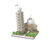 Leaning Tower of Pisa Micro Mini Building Blocks - 8.7"Scale Architecture Model Kit for Adults, Collectible Display Toy with Detailed Manual, STEM Educational Toy for Teens & Adults (1700+ Pieces)