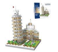 Leaning Tower of Pisa Micro Mini Building Blocks, Architecture Model Construction Bricks Kit for Adults, Displayable Collectibles, STEM Educational Toy Gifts for Teens & Adults (1700+ Pieces)
