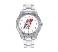 Leaning Tower Pisa Italy Falg Quartz Wrist Watch Stainless Steel Watches for Men Women Easy to Read