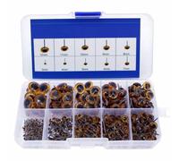 LEANNHO 100Piece Amber Glass Eyes Kits for Needle Felting Bears Dolls Decoys Sewing