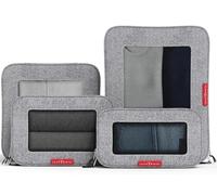 LeanTravel Compression Packing Cubes for Travel Organizers with Double Zipper, Grey, 4 Pack, 4 pack