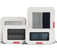 LeanTravel Compression Packing Cubes for Travel Organizers with Double Zipper, Sand, 4 Pack, 4 pack