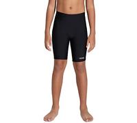 LEAO Youth Boys Swim Jammers Solid Swimsuit UPF 50+ Quick Dry Athletic Swimming Shorts - Black - Medium