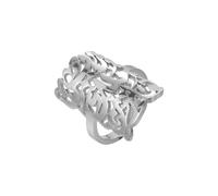 Leaocean Islamic Ayatul Kursi Rings for Women Muslim Quran Allah Rings Allah Ring Ayatul Kursi Arabic Calligraphy Rings for Men Islam Eid Ramadan Gifts, 6 UK, Stainless Steel, No Gemstone