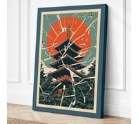 Leap Against the Sun Retro Canvas Wall Art Print 18x12 Inch