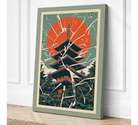 Leap Against the Sun Retro Canvas Wall Art Print 18x12 Inch (46 x 30 cm)