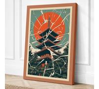 Leap Against the Sun Retro Canvas Wall Art Print 24x16 Inch