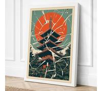 Leap Against the Sun Retro Canvas Wall Art Print 30x20 Inch