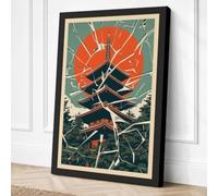 Leap Against the Sun Retro Canvas Wall Art Print 36x24 Inch