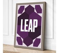 Leap Geometric Canvas Wall Art Print 30x20 Inch