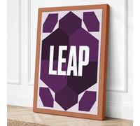 Leap Geometric Canvas Wall Art Print 36x24 Inch