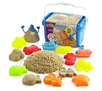 LEAP HORSE 1Kg Squeezy Sand, Squishy, Magic, Motion Coloured Sand, Perfect for Shaping, Moulding, Sculpting, Assorted Vibrant Colours with 6Fun Moulds & Carry tub