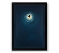 Leap Into Light Minimalist Framed Wall Art Print A1 (84.1×59.4cm) Black, Wall Decor for Living Room, Bedroom, Office & Home, Ready to Hang, Art Gift