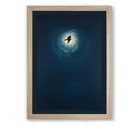 Leap Into Light Minimalist Framed Wall Art Print A3 (42×29.7cm) Oak, Wall Decor for Living Room, Bedroom, Office & Home, Ready to Hang, Art Gift