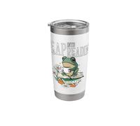Leap Into Reading Cute Frog Bookworm Love to Read Stainless Steel Insulated Tumbler
