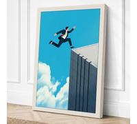 Leap of Faith Modern Canvas Wall Art Print 24x16 Inch (61 x 41 cm)