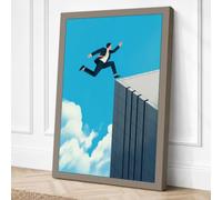 Leap of Faith Modern Canvas Wall Art Print 24x16 Inch (61 x 41 cm)