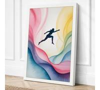 Leap of Faith Modern Canvas Wall Art Print 30x20 Inch (76 x 51 cm)
