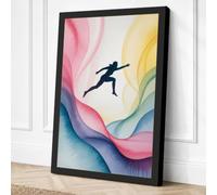 Leap of Faith Modern Canvas Wall Art Print 36x24 Inch (91 x 61 cm)