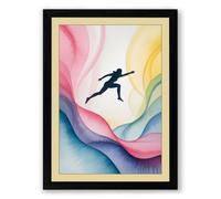 Leap of Faith Modern Framed Wall Art Print A1 (84.1×59.4cm) Black, Wall Decor for Living Room, Bedroom, Office & Home, Ready to Hang, Art Gift
