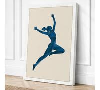 Leap of Freedom Minimalist Canvas Wall Art Print 30x20 Inch
