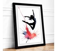 Leap of Freedom Modern Framed Wall Art Print A4 (29.7×21cm) Black, Wall Decor for Living Room, Bedroom, Office & Home, Ready to Hang, Art Gift