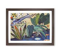 Leap Of The Rabbit By Amadeo De Souza Cardoso Classic Painting Framed Wall Art Print, Ready to Hang Picture for Living Room Bedroom Home Office Décor, Walnut A3 (46 x 34 cm)
