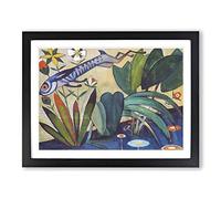 Leap Of The Rabbit By Amadeo De Souza Cardoso Classic Painting Framed Wall Art Print, Ready to Hang Picture for Living Room Bedroom Home Office Décor, Black A3 (46 x 34 cm)