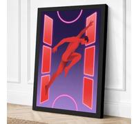 Leap Through Colour Geometric Canvas Wall Art Print 24x16 Inch