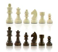 LEAP Wooden Chess Pieces Weighted 3.6 Inches King Height 32 Chessmen Great for Chess Board with 2 Extra Queens