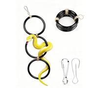 LeapDen Snake Climbing Accessories Ring with Metal Hook for Ball Python Corn Snake Milk Snake Enclosure Tank Enrichment Climbing Toy, Reptile Climbing Accessories for Parrot Lizard Gecko Chameleon