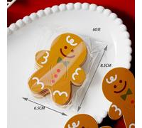 Leaper 50PCS Gingerbread Man Christmas Pattern Lollipop Decorative Paper Cards in Yellow Leaper Yellow