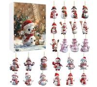 Leaper Cute Snowman Acrylic Ornament Christmas Countdown Advent Calendar - Style C